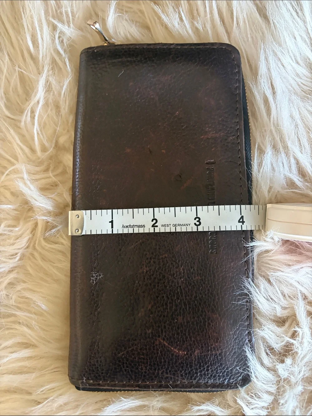 Portland Leather Full-Zip Leather Wallet in Dark Brown
